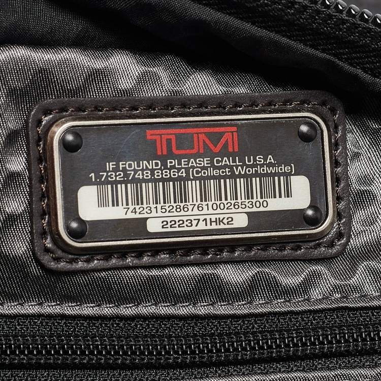 Pre Owned TUMI Black/Brown Nylon and Leather Alpha Bravo Beale Messenger Bag
