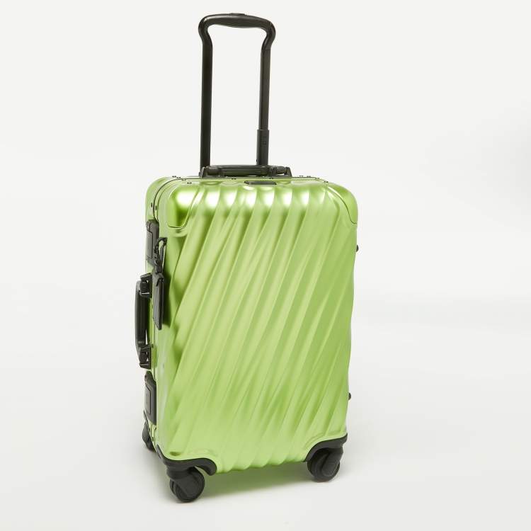 Pre Owned TUMI Green/Black Aluminum 19 Degree International Carry On Luggage