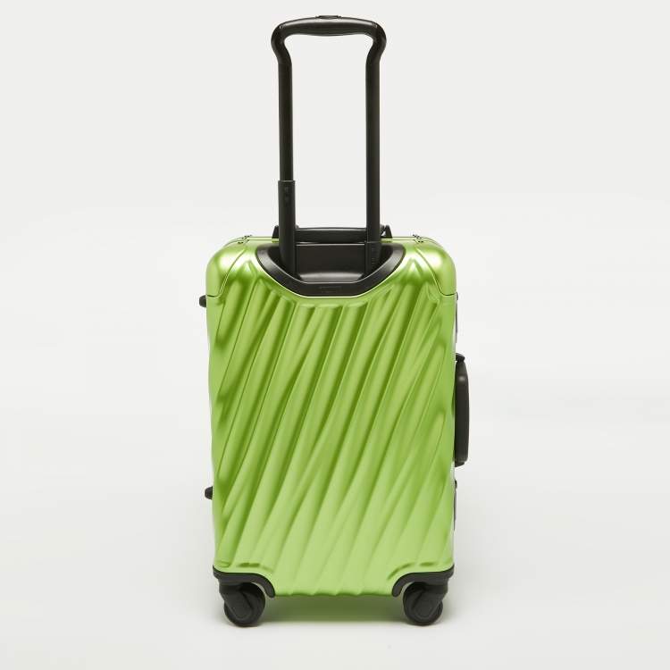 Pre Owned TUMI Green/Black Aluminum 19 Degree International Carry On Luggage