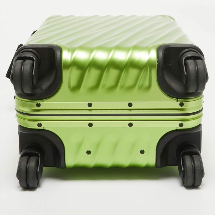 Pre Owned TUMI Green/Black Aluminum 19 Degree International Carry On Luggage