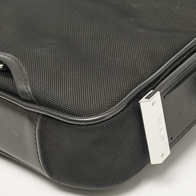 Pre Owned TUMI Black Nylon and Leather Hannover Slim Briefcase
