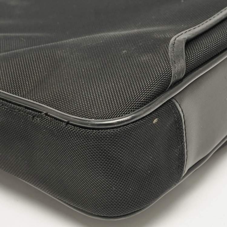 Pre Owned TUMI Black Nylon and Leather Hannover Slim Briefcase