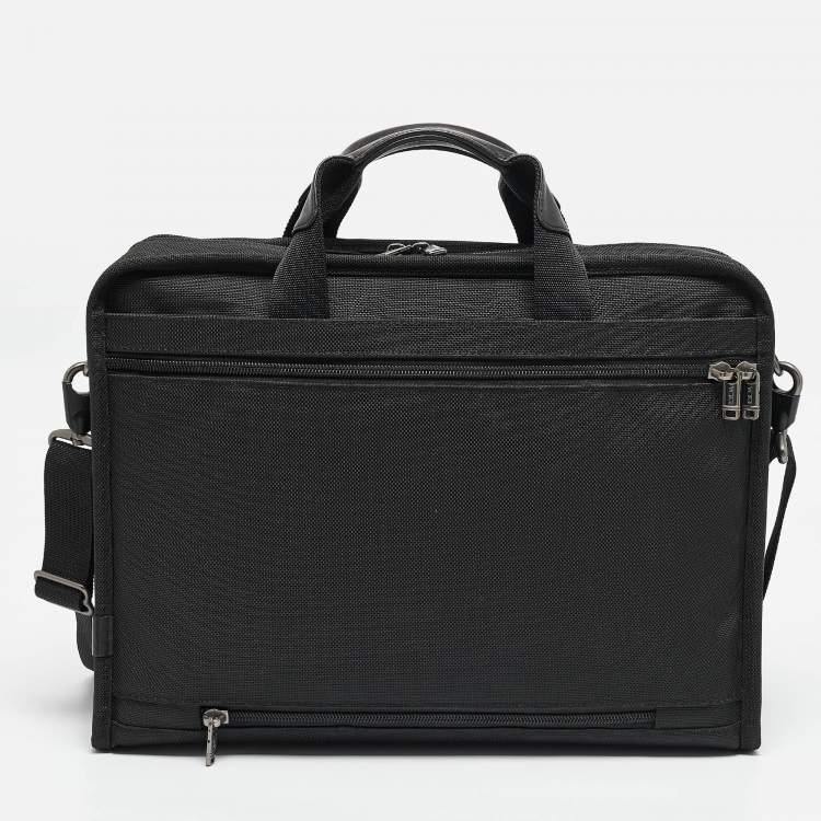 Pre Owned TUMI Black Nylon Organizer Laptop Briefcase