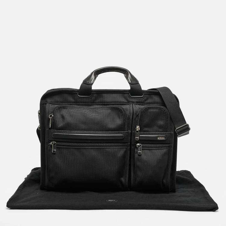 Pre Owned TUMI Black Nylon Organizer Laptop Briefcase