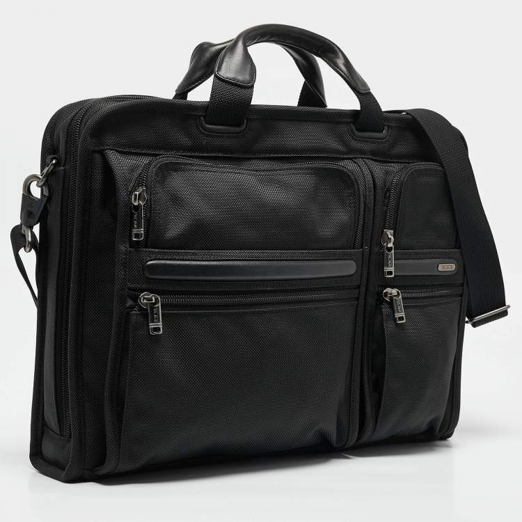 Pre Owned TUMI Black Nylon Organizer Laptop Briefcase