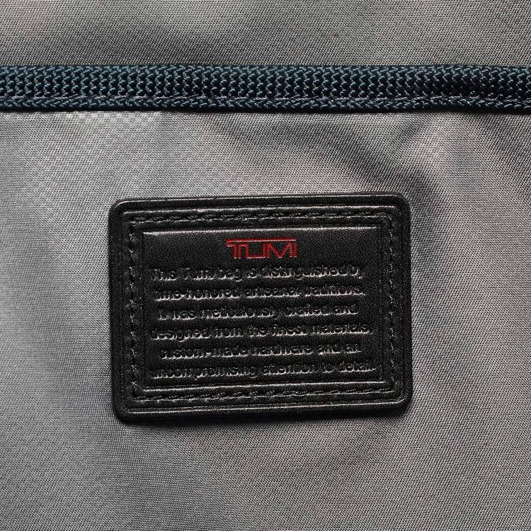 Pre Owned TUMI Black Leather and Nylon Alpha 3 Expandable Organizer Laptop Bag