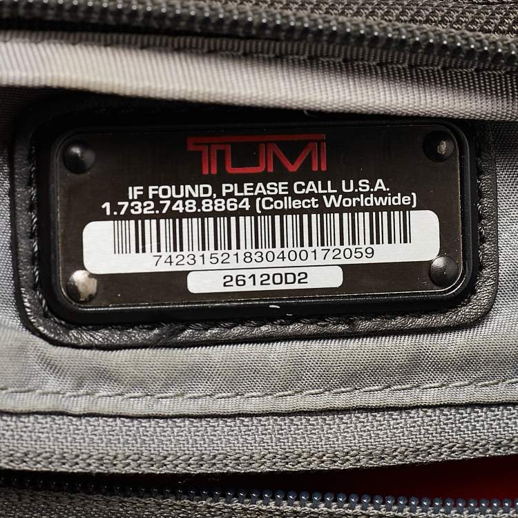Pre Owned TUMI Black Leather and Nylon Alpha 3 Expandable Organizer Laptop Bag
