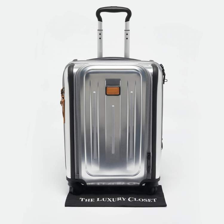 Pre Owned TUMI Silver Polycarbonate Continental Expandable 4 Carry On Luggage