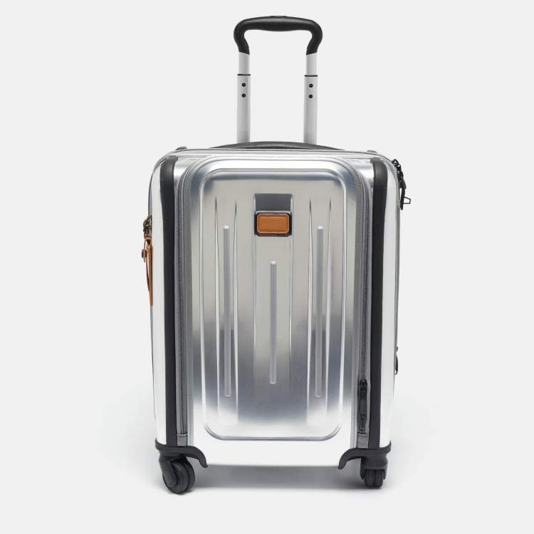 Pre Owned TUMI Silver Polycarbonate Continental Expandable 4 Carry On Luggage