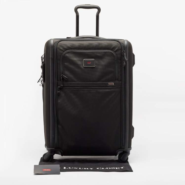 Pre Owned TUMI Black Nylon 4 Wheeled Alpha 3 Expandable Short Trip Packing Case