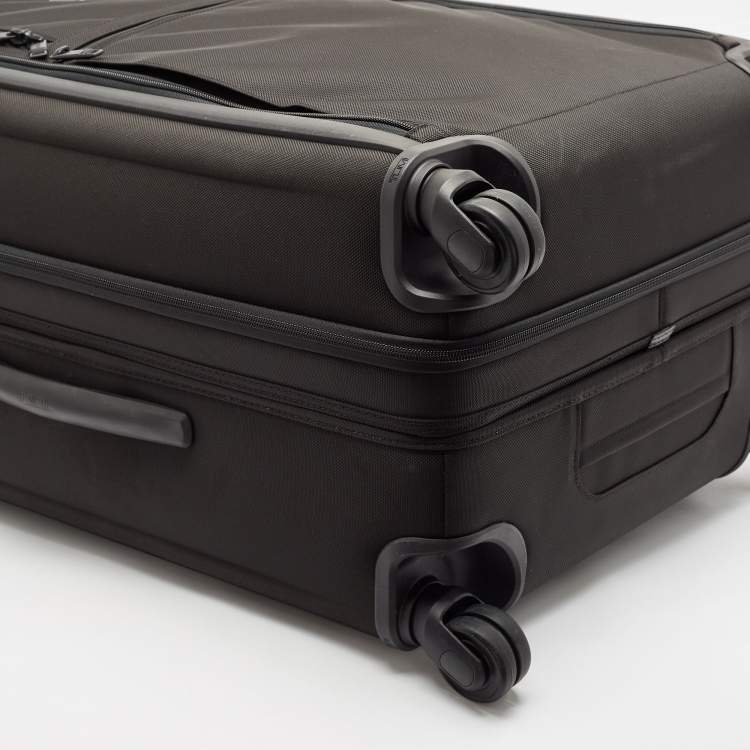 Pre Owned TUMI Black Nylon 4 Wheeled Alpha 3 Expandable Short Trip Packing Case