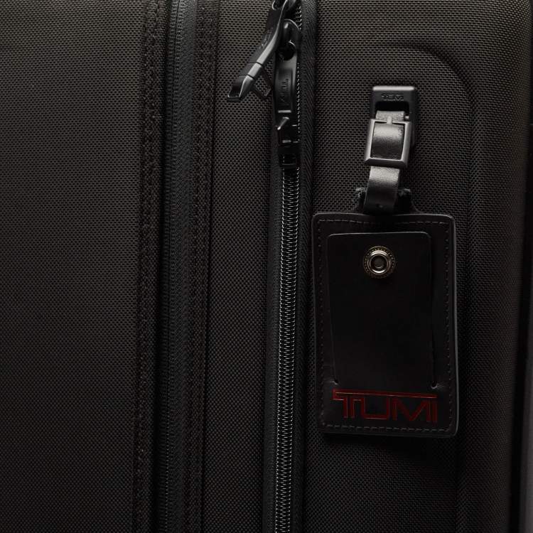 Pre Owned TUMI Black Nylon 4 Wheeled Alpha 3 Worldwide Trip Expandable Packing Case