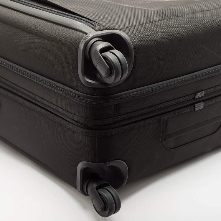 Pre Owned TUMI Black Nylon 4 Wheeled Alpha 3 Worldwide Trip Expandable Packing Case
