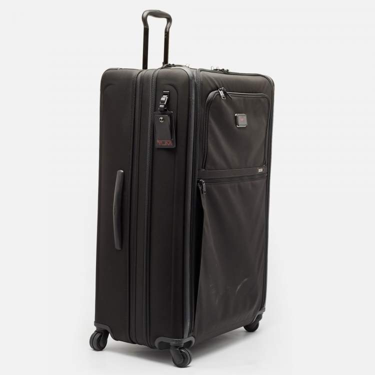 Pre Owned TUMI Black Nylon 4 Wheeled Alpha 3 Worldwide Trip Expandable Packing Case