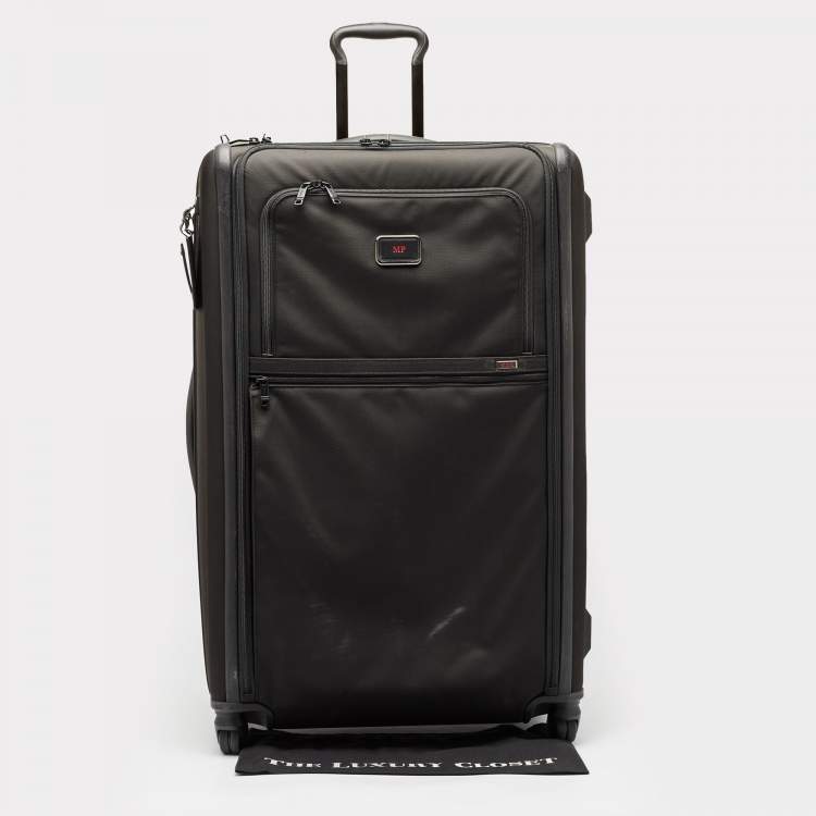 Pre Owned TUMI Black Nylon 4 Wheeled Alpha 3 Worldwide Trip Expandable Packing Case