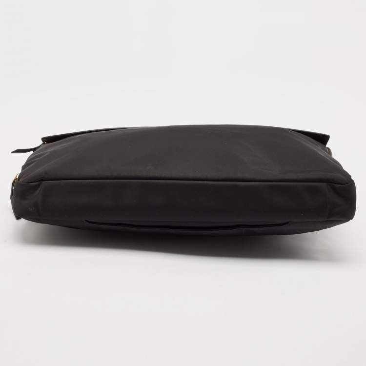 Pre Owned TUMI Black Nylon and Leather Slim Laptop Bag