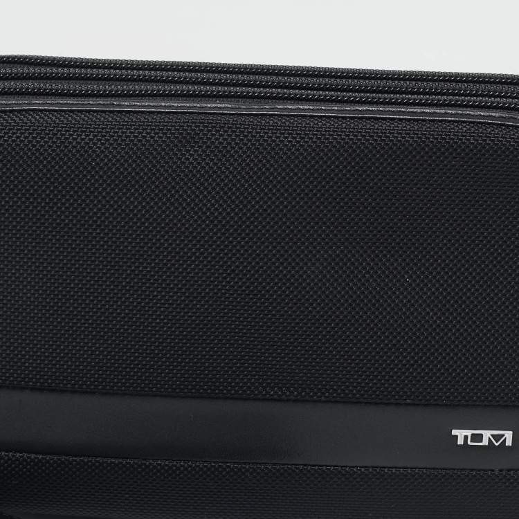 Pre Owned TUMI Black Nylon Alpha Triple Zip Clutch