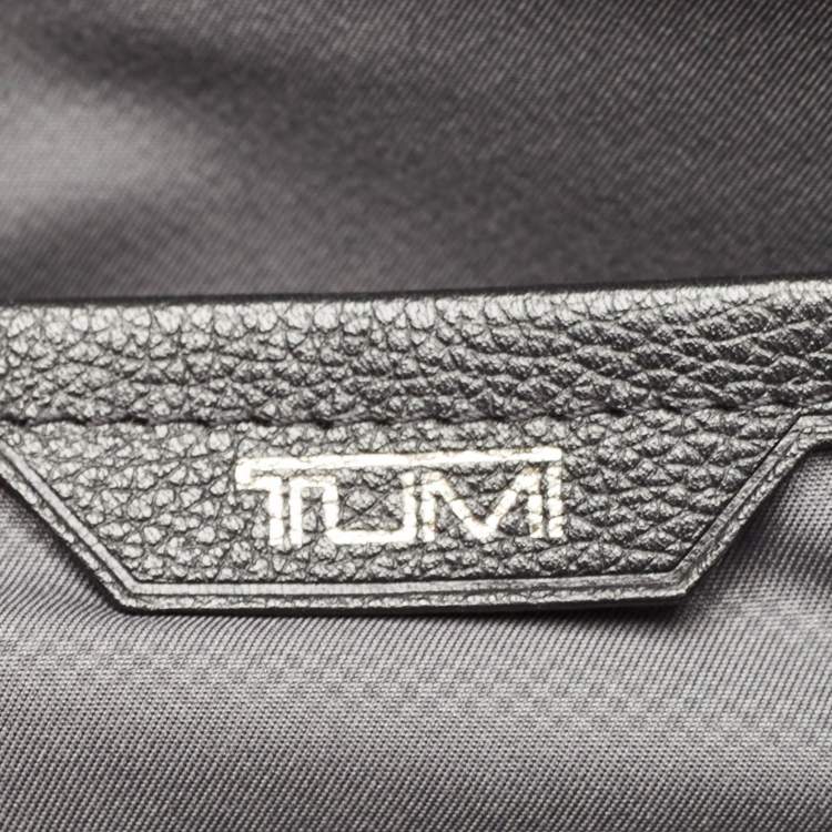 Pre Owned Tumi Black Leather Harrison Double Zip Briefcase Bag