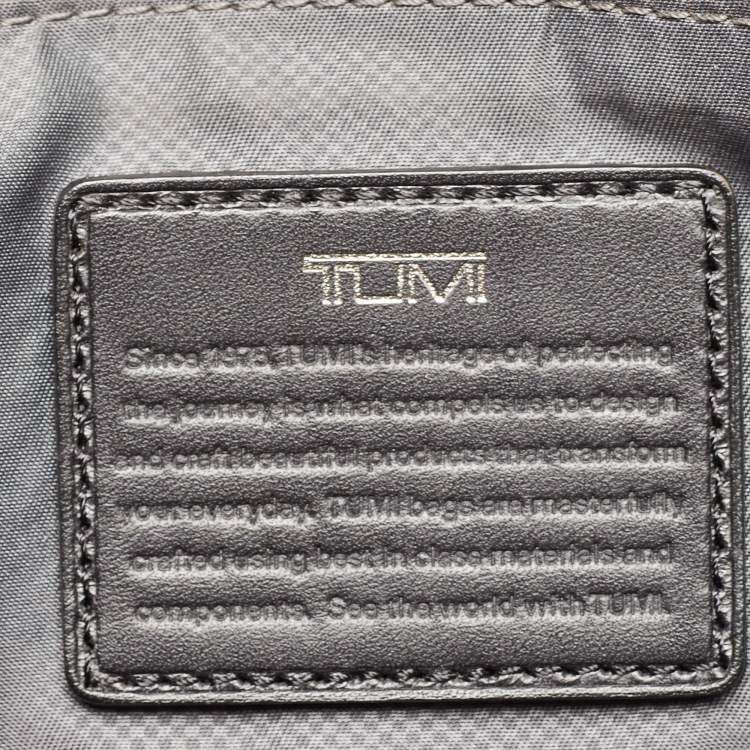 Pre Owned Tumi Black Leather Harrison Double Zip Briefcase Bag