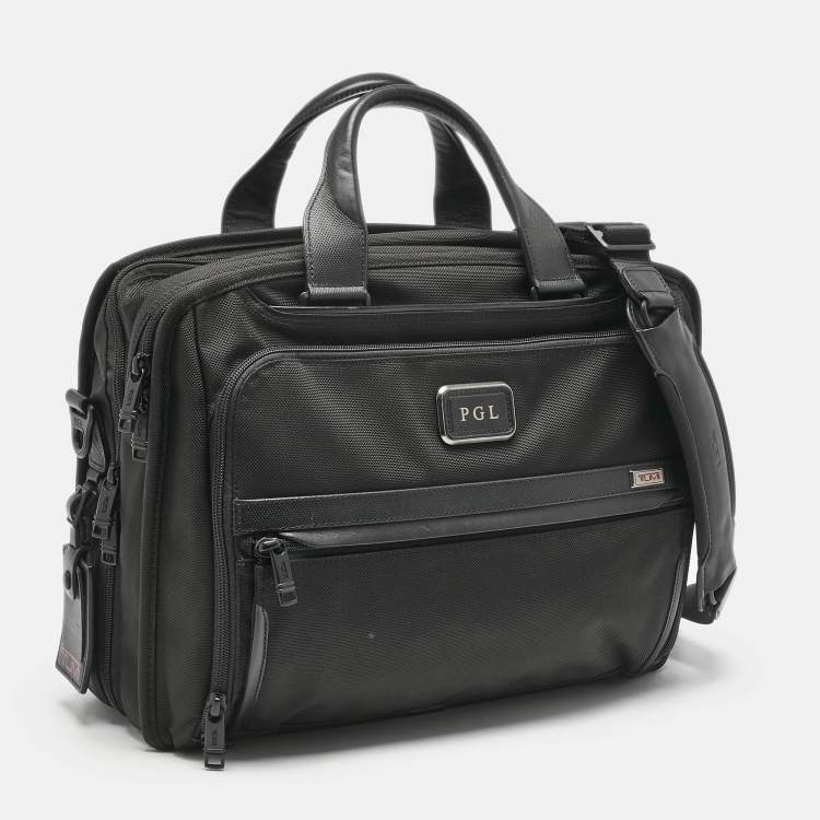 Pre Owned TUMI Black Nylon Alpha 3 Organizer Briefcase Bag
