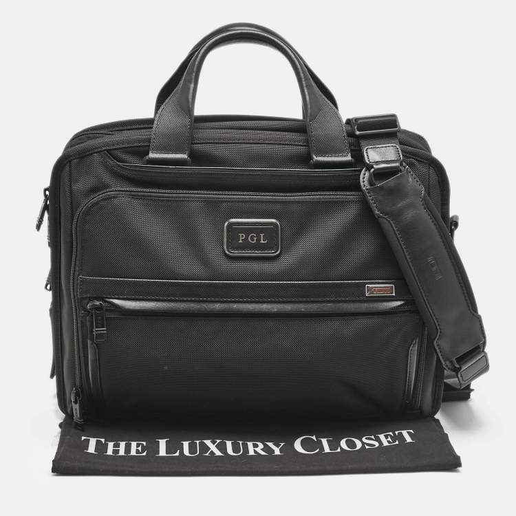 Pre Owned TUMI Black Nylon Alpha 3 Organizer Briefcase Bag