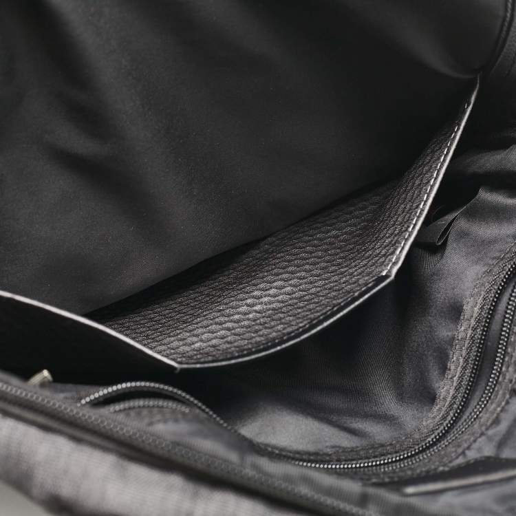 Pre Owned TUMI Dark Grey/Black Canvas East Ridge Expandable Zip Messenger Bag