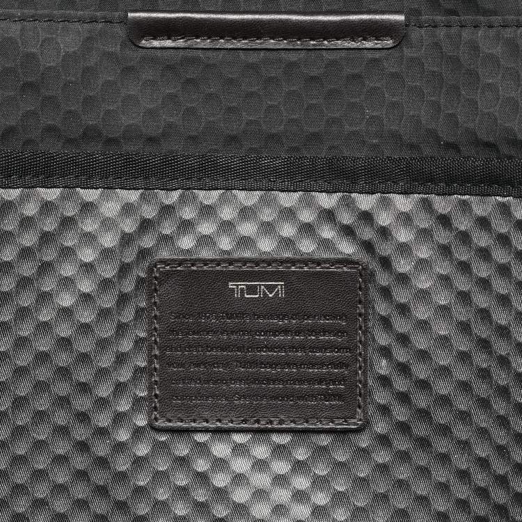 Pre Owned TUMI Black/Brown Nylon Alpha Bravo Andrews Slim Briefcase