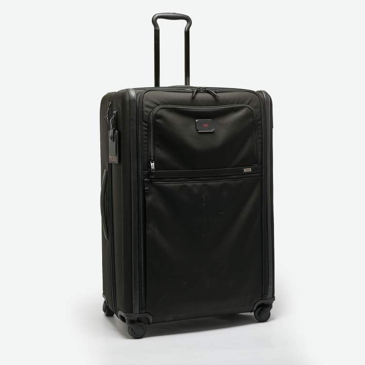 Pre Owned TUMI Black Nylon 4 Wheeled Alpha 3 Expandable Extended Trip Luggage