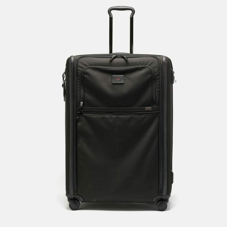 Pre Owned TUMI Black Nylon 4 Wheeled Alpha 3 Expandable Extended Trip Luggage