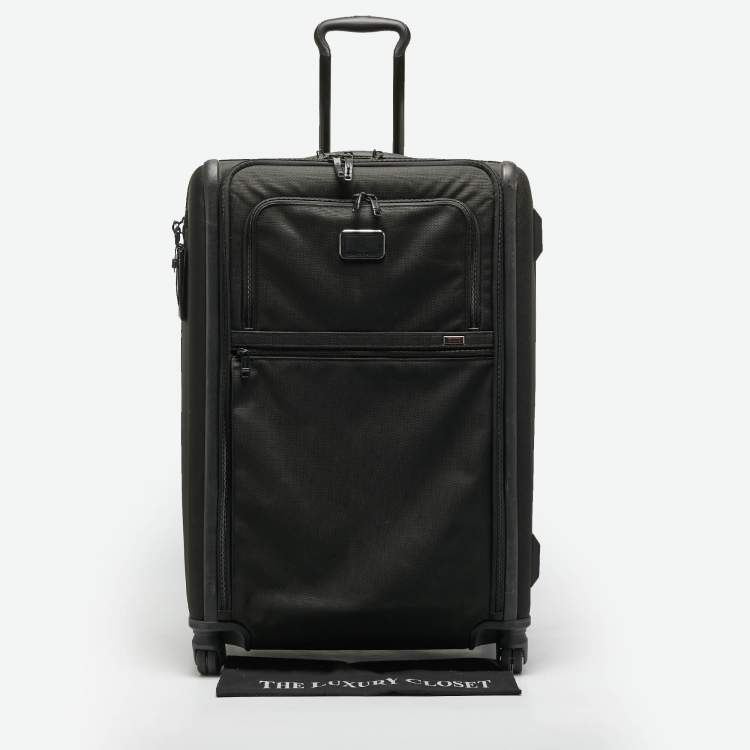 Pre Owned TUMI Black Nylon 4 Wheeled Alpha 3 Expandable Short Trip Luggage