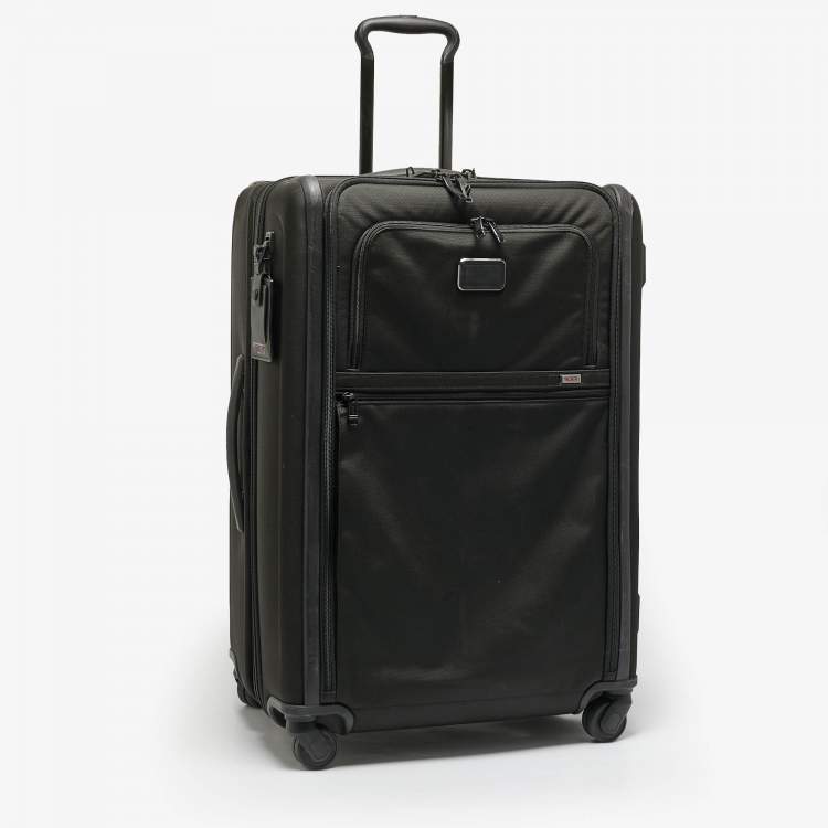 Pre Owned TUMI Black Nylon 4 Wheeled Alpha 3 Expandable Short Trip Luggage