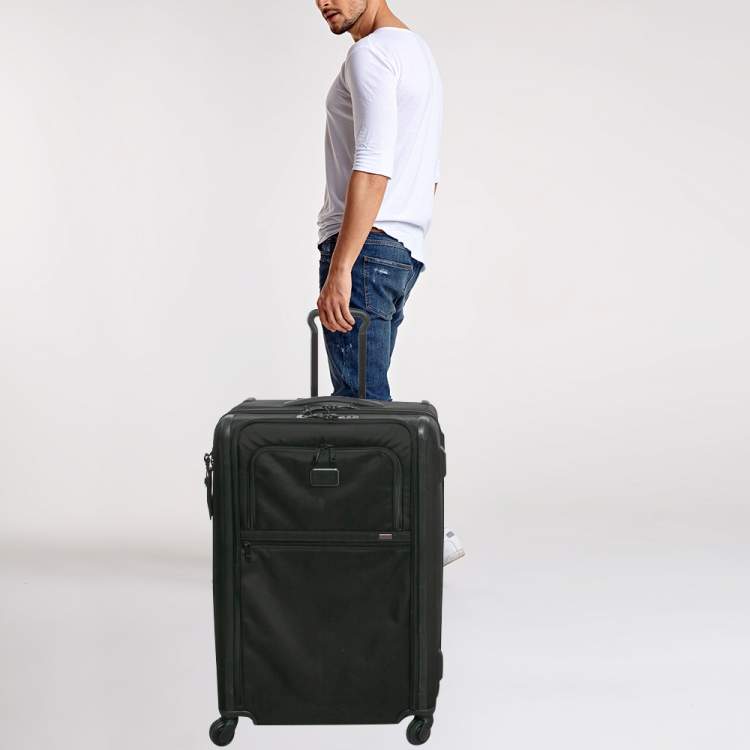 Pre Owned TUMI Black Nylon 4 Wheeled Alpha 3 Expandable Short Trip Luggage