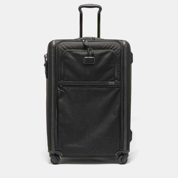 Pre Owned TUMI Black Nylon 4 Wheeled Alpha 3 Expandable Short Trip Luggage