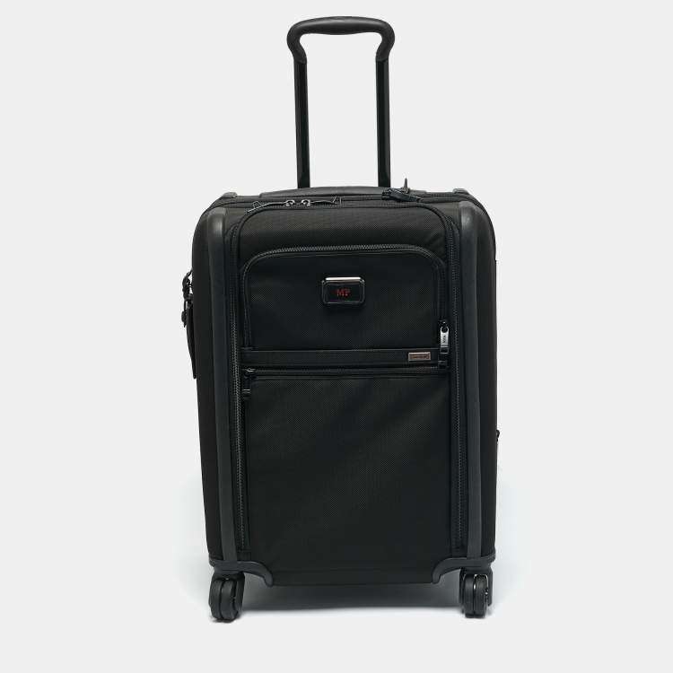 Pre Owned TUMI Black Nylon 4 Wheeled Alpha 3 Expandable Dual Access International Carry-On Luggage