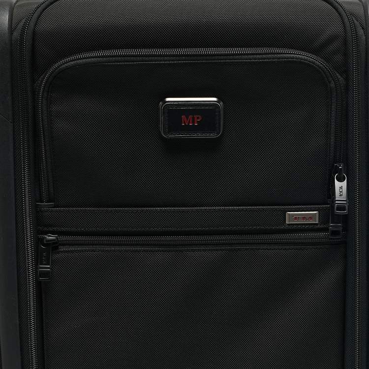 Pre Owned TUMI Black Nylon 4 Wheeled Alpha 3 Expandable Dual Access International Carry-On Luggage