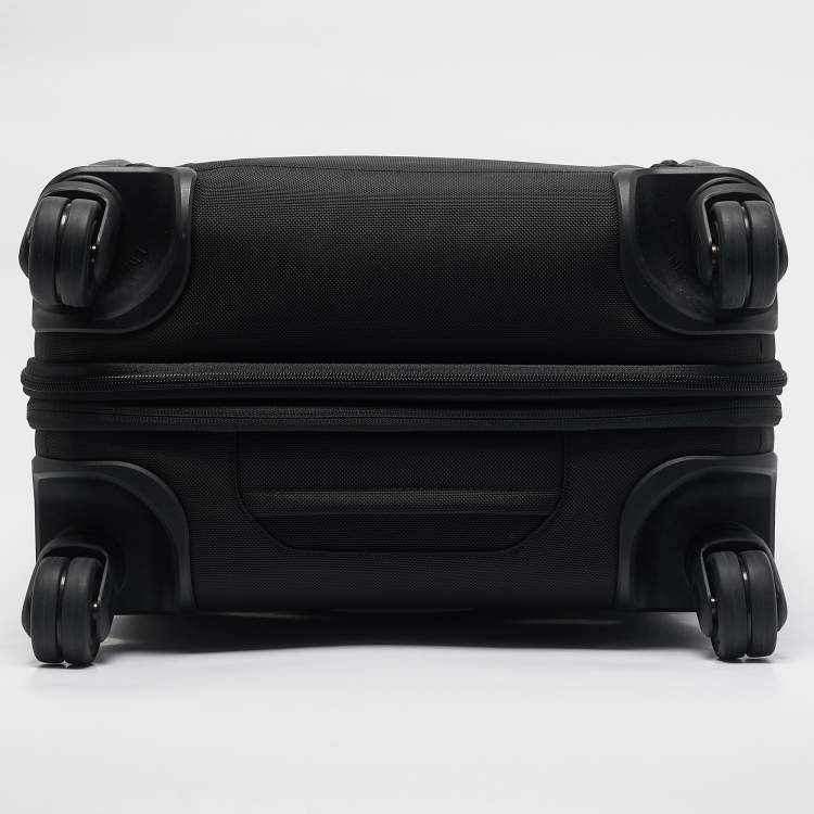 Pre Owned TUMI Black Nylon 4 Wheeled Alpha 3 Expandable Dual Access International Carry-On Luggage