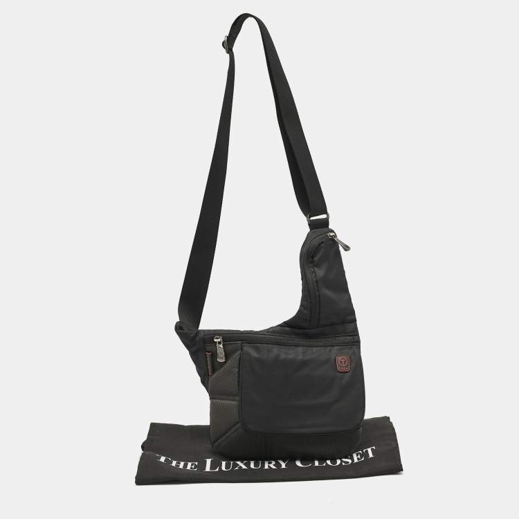 Pre Owned TUMI T-Tech Black Nylon Crossbody Bag