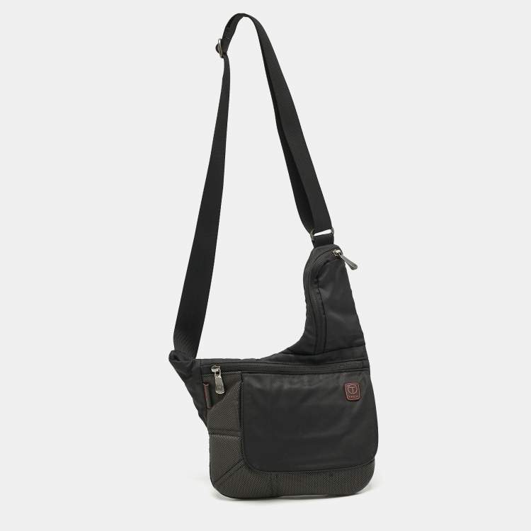 Pre Owned TUMI T-Tech Black Nylon Crossbody Bag