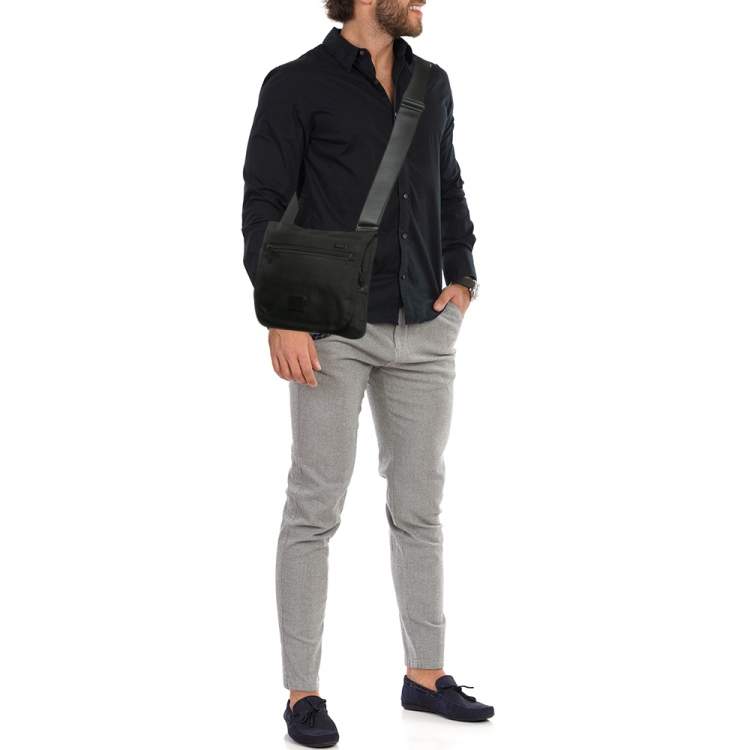 Pre Owned TUMI Black Nylon Ballistic Flap Messenger Bag