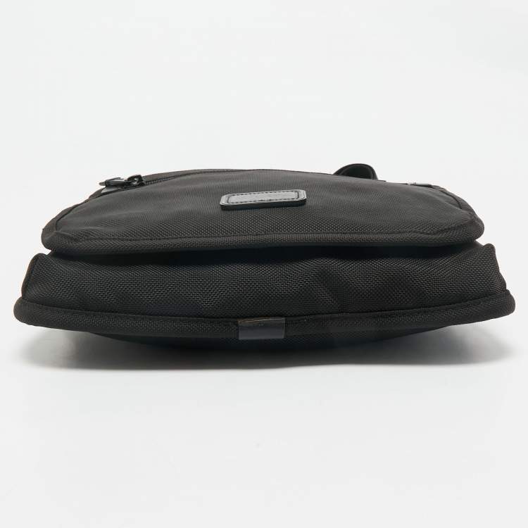 Pre Owned TUMI Black Nylon Ballistic Flap Messenger Bag