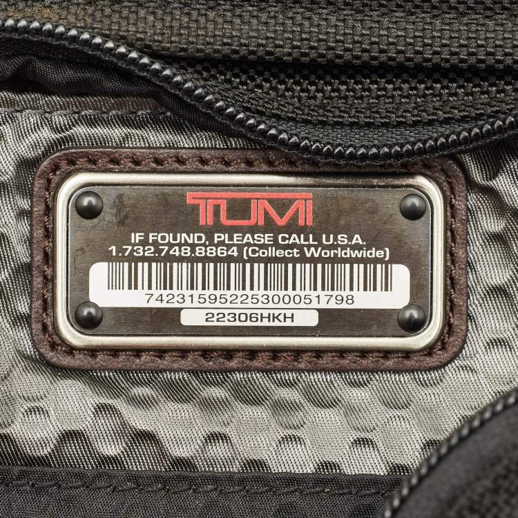 Pre Owned Tumi Black/Brown Nylon and Leather Alpha Bravo Barstow Messenger Bag