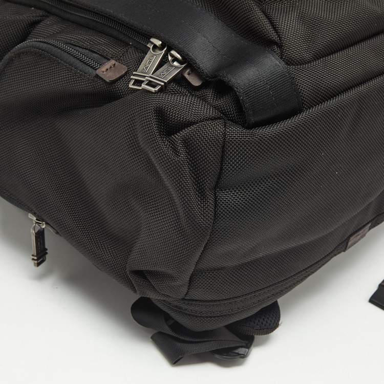 Pre Owned TUMI Black/Brown Nylon Alpha Bravo Kingsville Deluxe Backpack