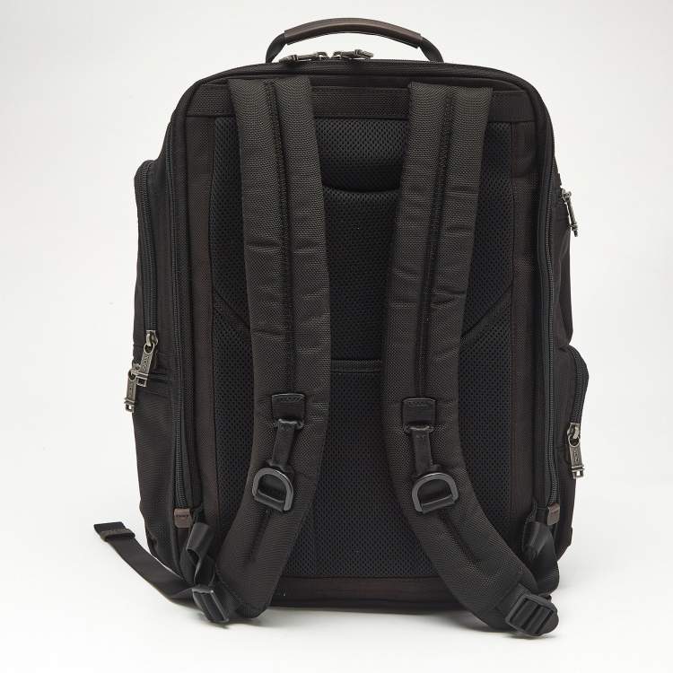 Pre Owned TUMI Black/Brown Nylon Alpha Bravo Kingsville Deluxe Backpack