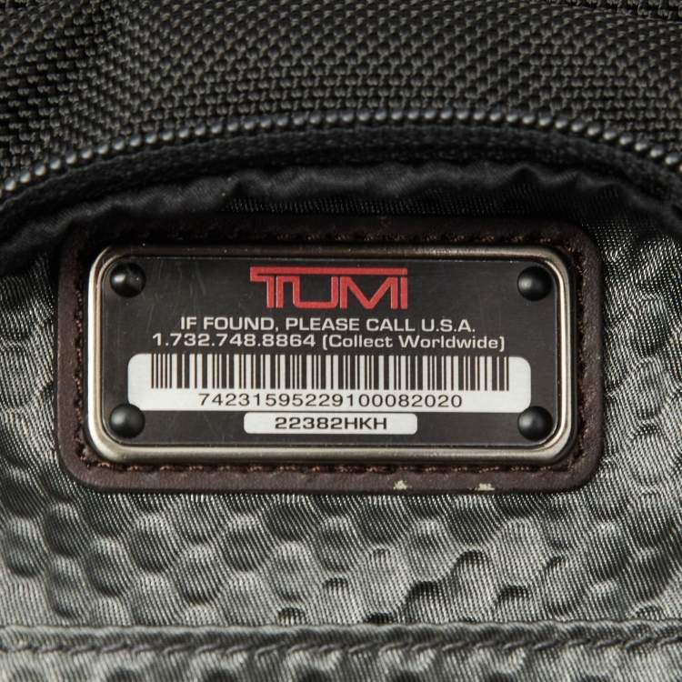 Pre Owned TUMI Black/Brown Nylon Alpha Bravo Kingsville Deluxe Backpack