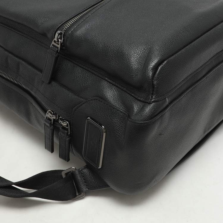 Pre Owned TUMI Black Leather Harrison Bradner Backpack