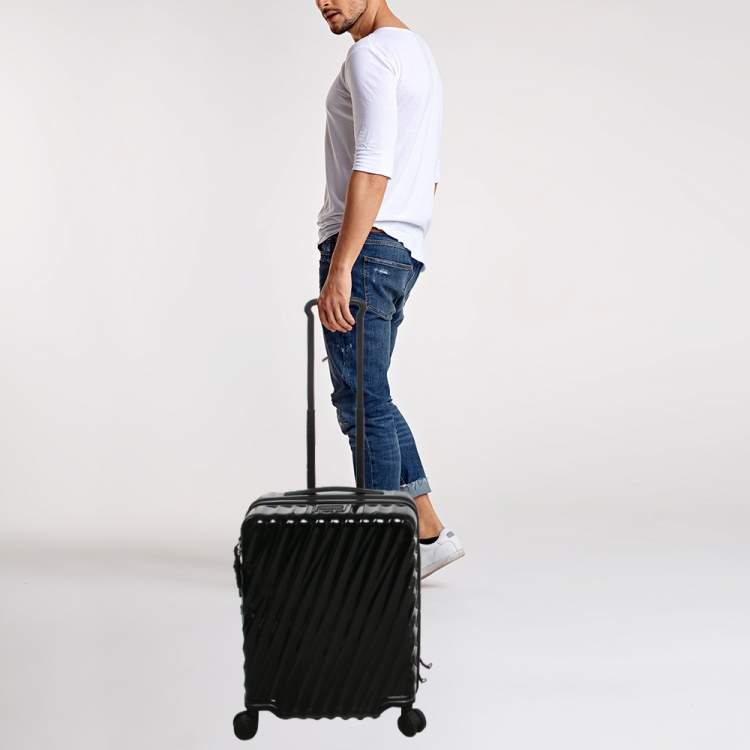 Pre Owned TUMI Black Polycarbonate 19 Degree Expandable Suitcase