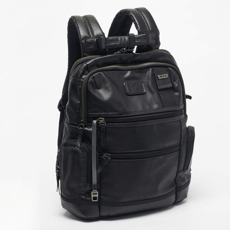 Pre Owned TUMI Black Coated Canvas Alpha Bravo Knox Backpack