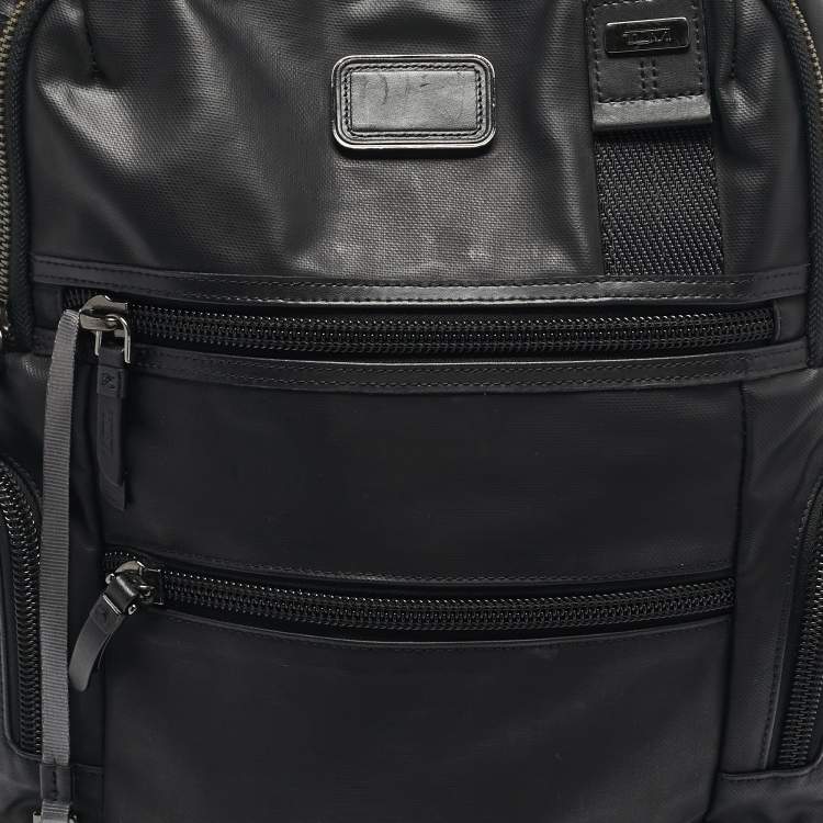 Pre Owned TUMI Black Coated Canvas Alpha Bravo Knox Backpack