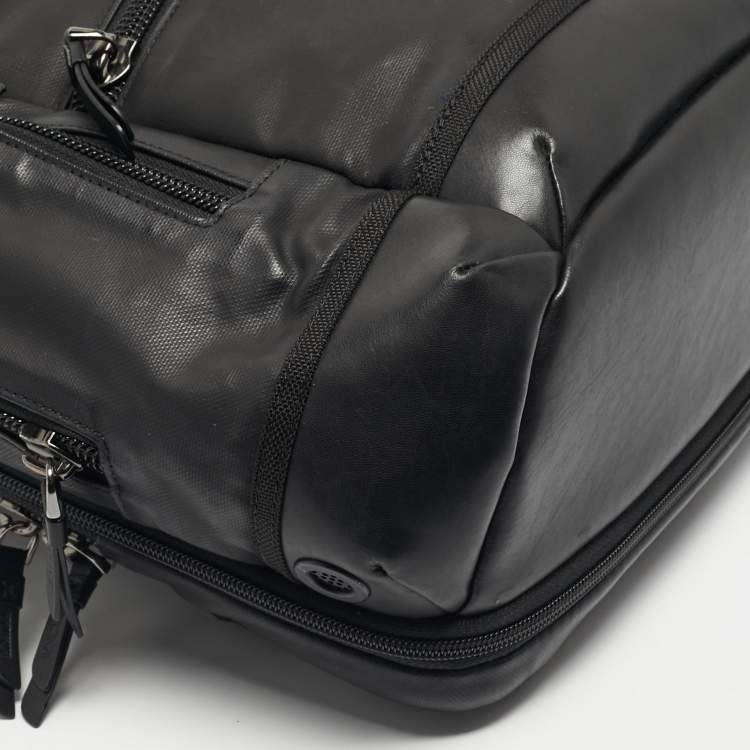 Pre Owned TUMI Black Coated Canvas Alpha Bravo Knox Backpack