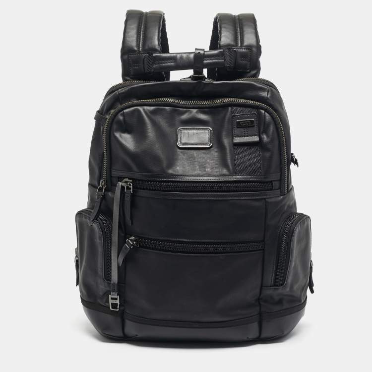 Pre Owned TUMI Black Coated Canvas Alpha Bravo Knox Backpack